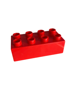 Lego Duplo kostka červená 4x2